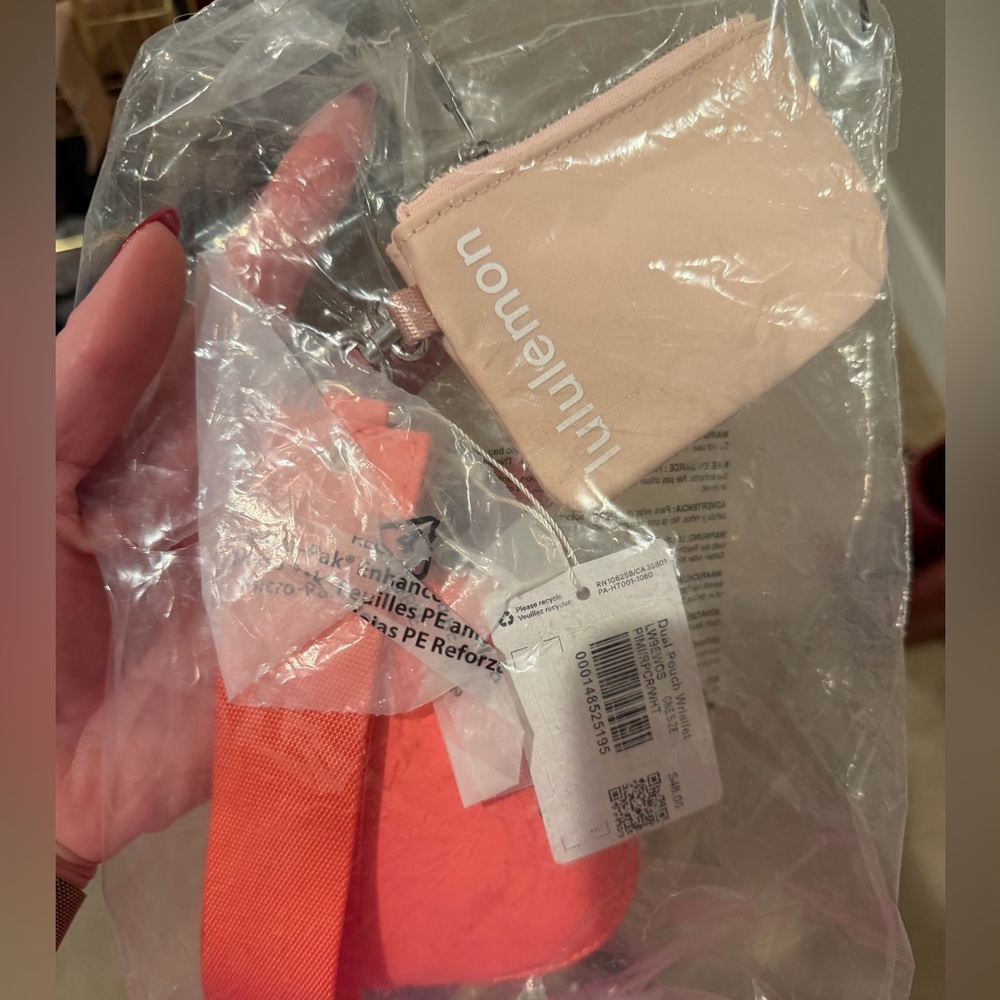 Lululemon Cream and Coral Pouch Duo